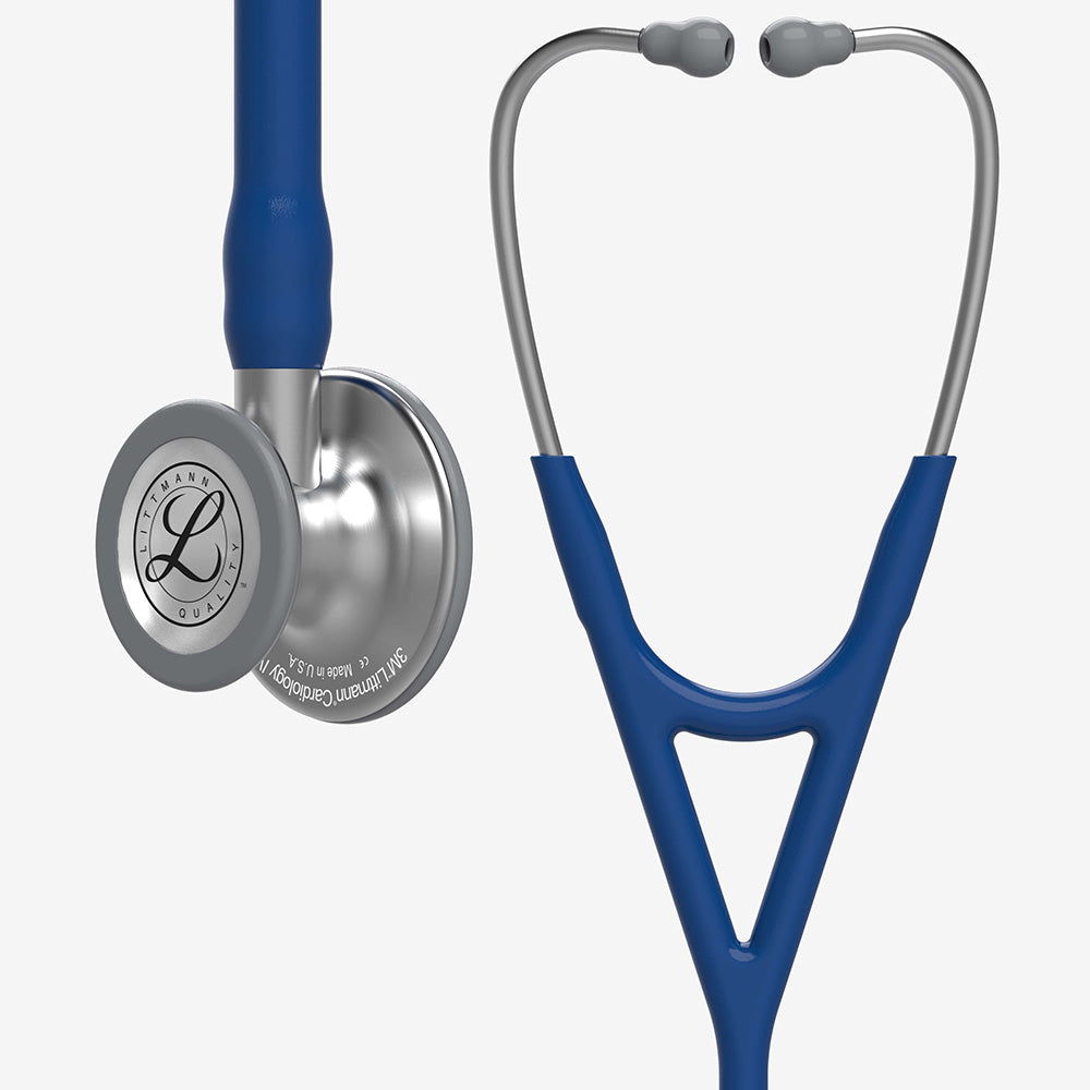 Stetoskop Littmann Cardiology IV Marinblå med bröststycke i borstat rostfritt stål